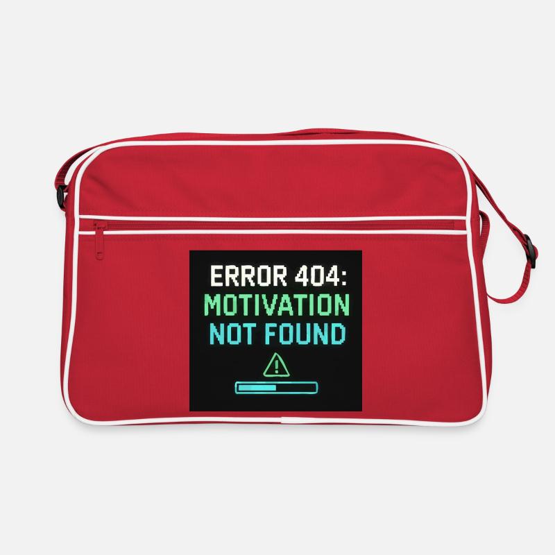 Error 404: Motivation Not Found Retro Bag