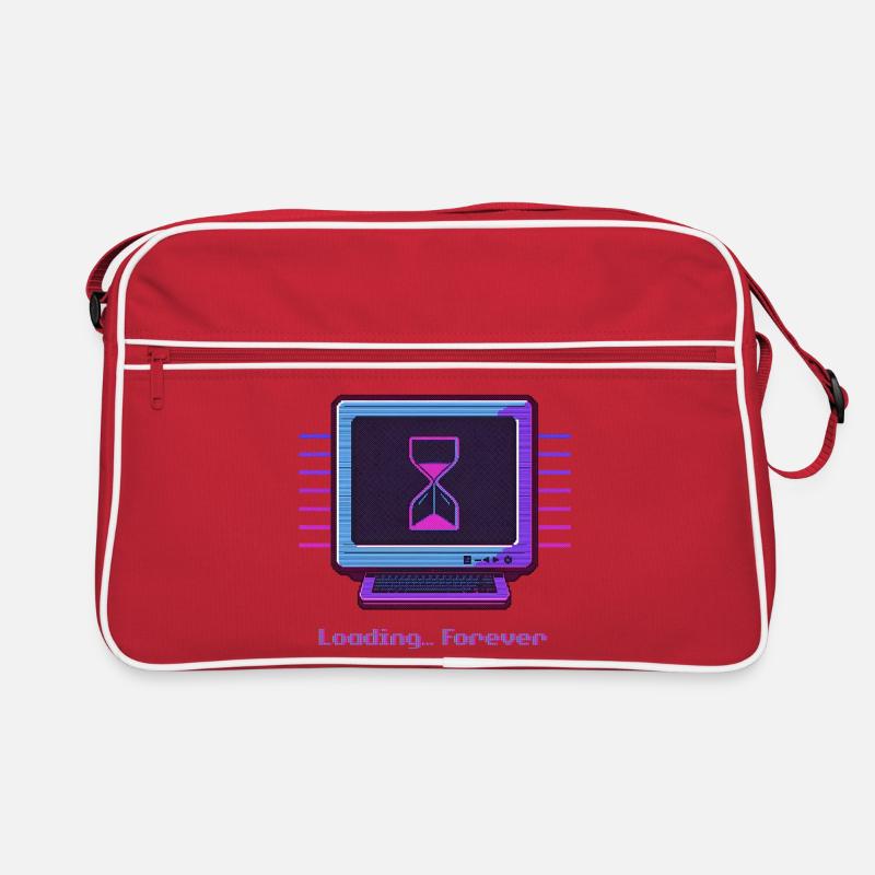 Forever Loading Retro PC Neon Design Retro Bag