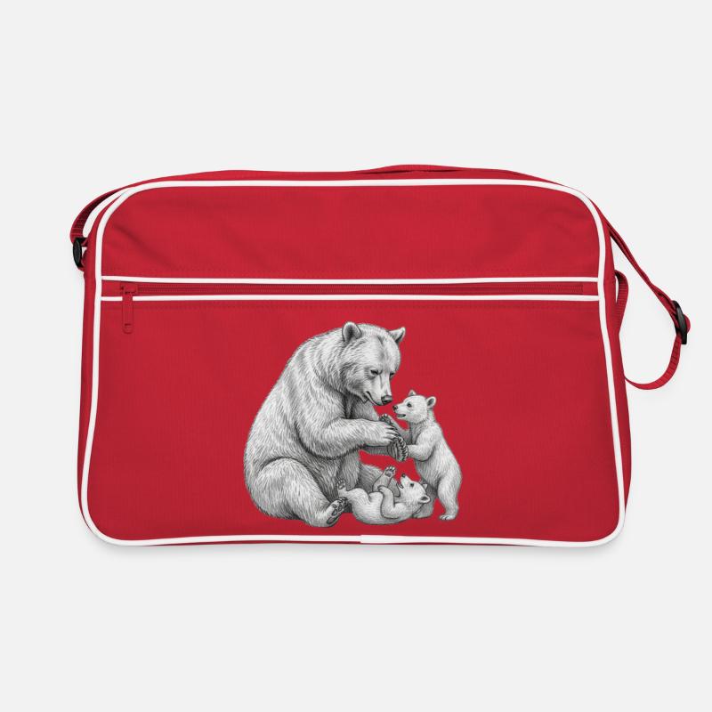 Ours et ses petits  Sac Retro