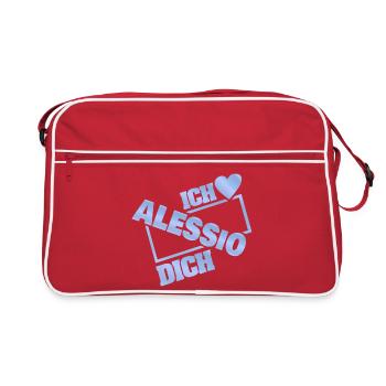 Alessio en couple - Sac Retro - rouge/blanc - Devant