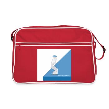 Lait à la limite – Moment de biberon amusant - Sac Retro - rouge/blanc - Devant