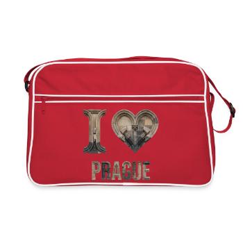 Prague – Stone & Gothic Arches - Retro Bag - red/white - Front