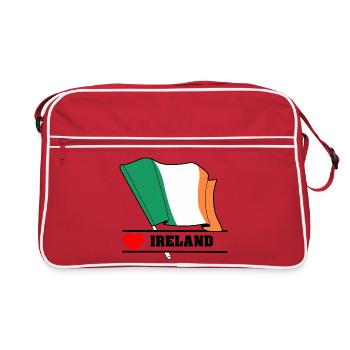 Drapeau irlandais avec cœur - Sac Retro - rouge/blanc - Devant