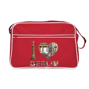 J'aime Berlin – Architecture urbaine - Sac Retro - rouge/blanc - Devant