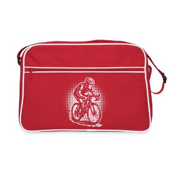 Road bike illustration for road bike - Retro Bag - red/white - Front