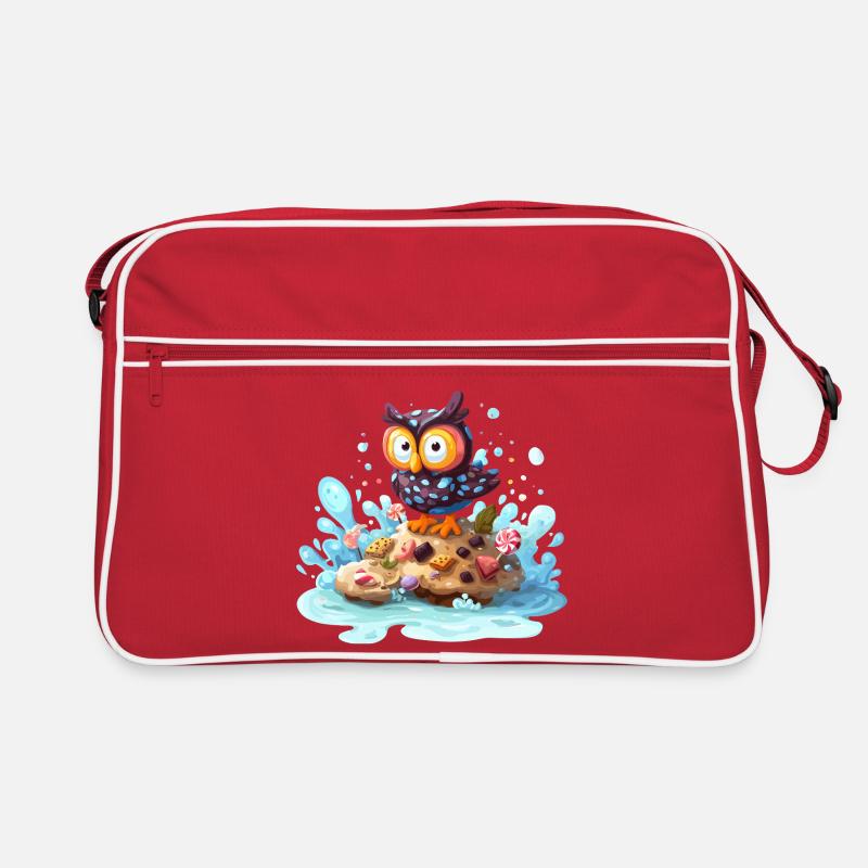 L’Île à la chouette avec des douceurs Sac Retro