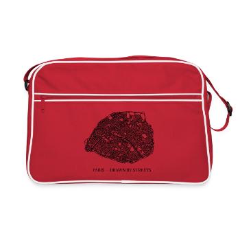 Paris - Retro Tasche - Rot/Weiß - Vorne
