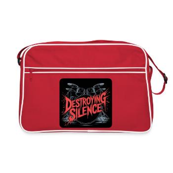 Schlagzeuger Drumset Design - Retro Tasche - Rot/Weiß - Vorne