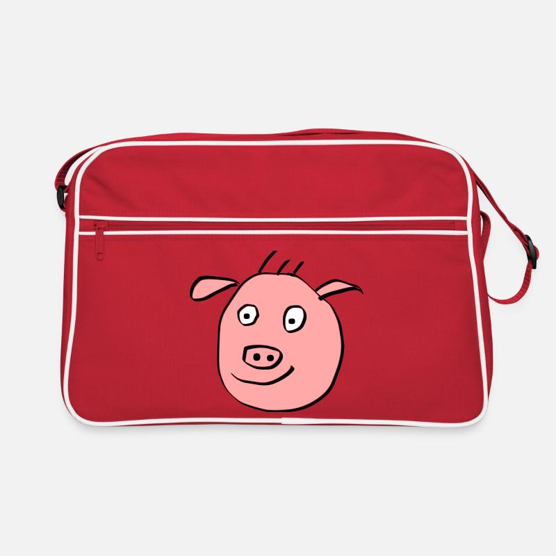 Visage de cochon mignon Sac Retro
