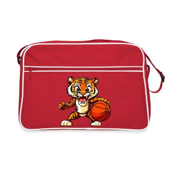 Tiger Basketball / Hooper Baller - Retro Tasche - Rot/Weiß - Vorne