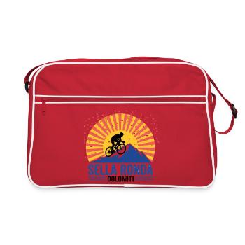 Boucle cyclable des Dolomites de Sella Ronda en Italie - Sac Retro - rouge/blanc - Devant