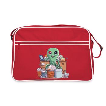 Chaos du héros du Bureau Alien - Sac Retro - rouge/blanc - Devant