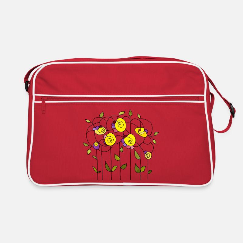 Blumen Retro Tasche