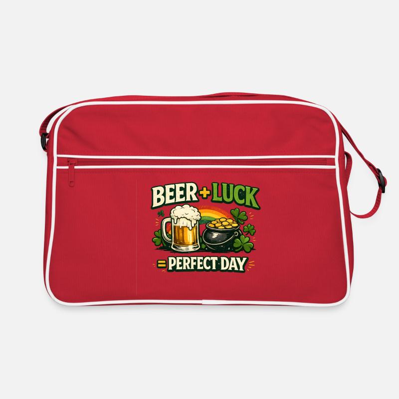 Journée parfaite de la chance de la bière Sac Retro