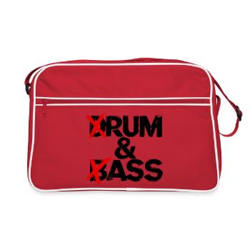 Drum & Bass / Rum & Ass Drummer Vintage Music - Retro Bag - red/white - Front