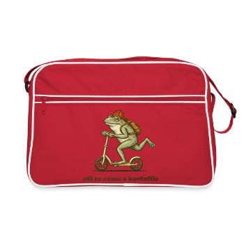 Je vais semer le remue-ménage - Sac Retro - rouge/blanc - Devant