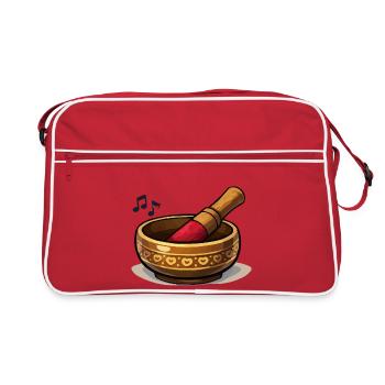 Magie de cuisine en mortier de cœur - Sac Retro - rouge/blanc - Devant