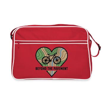 Beyond The Pavement Gravel Bike Heart - Retro Bag - red/white - Front