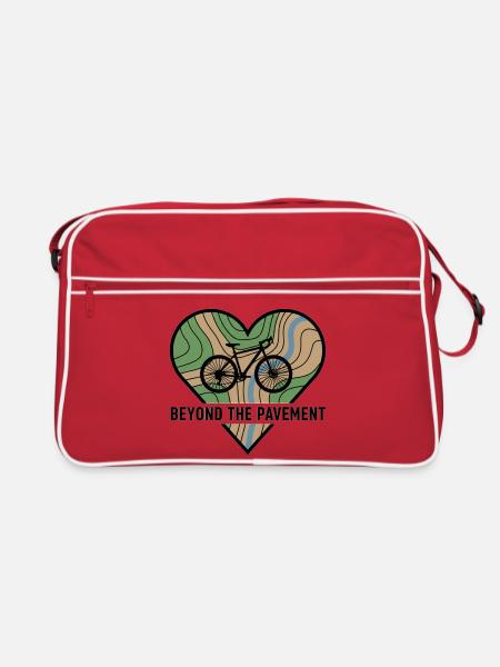 Beyond The Pavement Gravel Bike Heart - Retro Bag - red/white - Front
