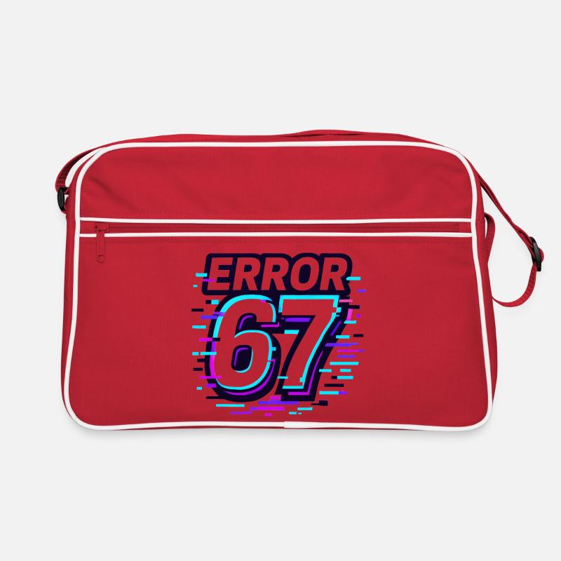 Error 67 Six Seven Glitch Cyber Meme Gift Idea Retro Bag