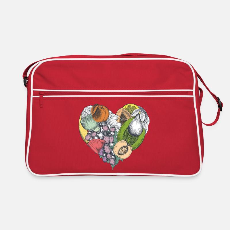 Fruchtherz Collage Retro Tasche