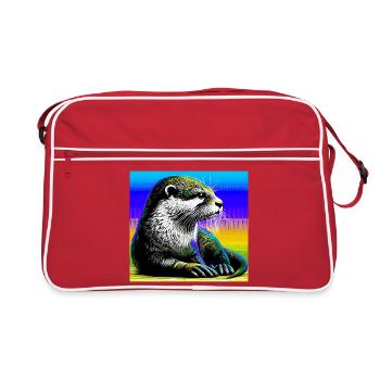 loutre - Sac Retro - rouge/blanc - Devant