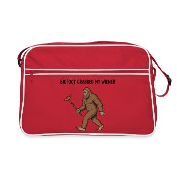 Funny Camping Sasquatch Bigfoot Got My Peni - Retro Bag - red/white - Front