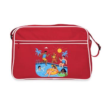 Summer Fun by the Pool Party Good Mood - Retro Bag - red/white - Front