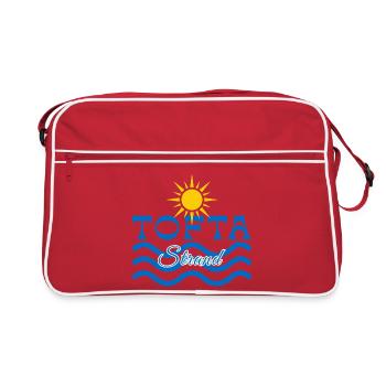 Tofta Strand-Sun and Waves - Retro Bag - red/white - Front