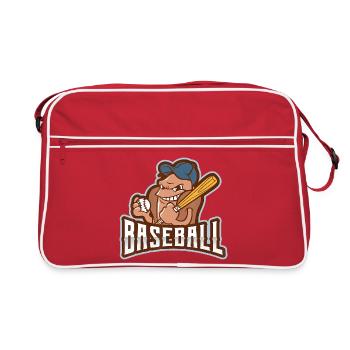 Rogue Batter Baseball Mascot - Retro Bag - red/white - Front