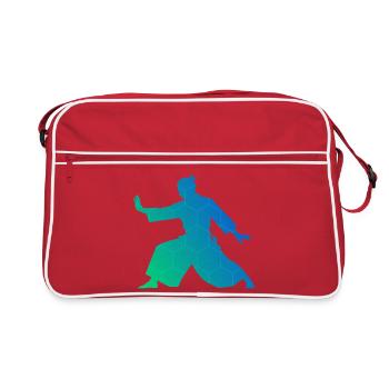 Idée cadeau d’autodéfense pour l’examen d’Aïkido - Sac Retro - rouge/blanc - Devant