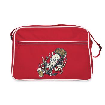 Calmar de bière - Sac Retro - rouge/blanc - Devant