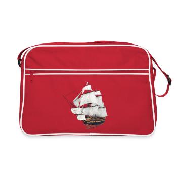 HMS Victory – Legendary British Flagship - Retro Bag - red/white - Front