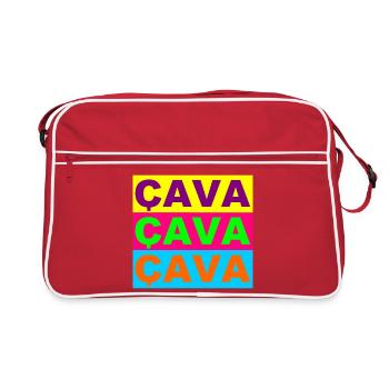 It's okay Pop Triptych - Retro Bag - red/white - Front