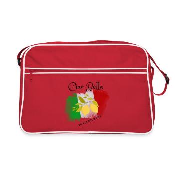 Lemon Branch in Italian Flag - Retro Bag - red/white - Front