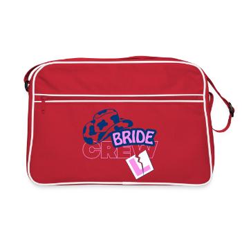 Bride Crew Top Hat Pink Accent - Retro Bag - red/white - Front