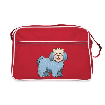 Light Blue Shaggy Dog (Comic) - Retro Bag - red/white - Front