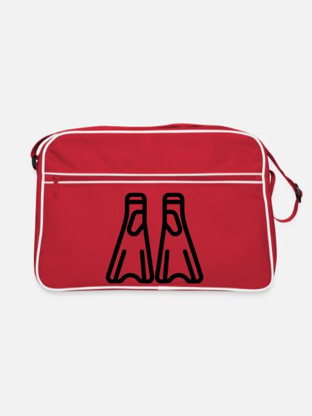 Schnorcheln - Retro Tasche - Rot/Weiß - Vorne