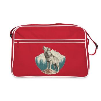 Wolf - Retro Bag - red/white - Front