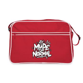 Zu Müde Für Normal – Graffiti Shirt - Retro Tasche - Rot/Weiß - Vorne
