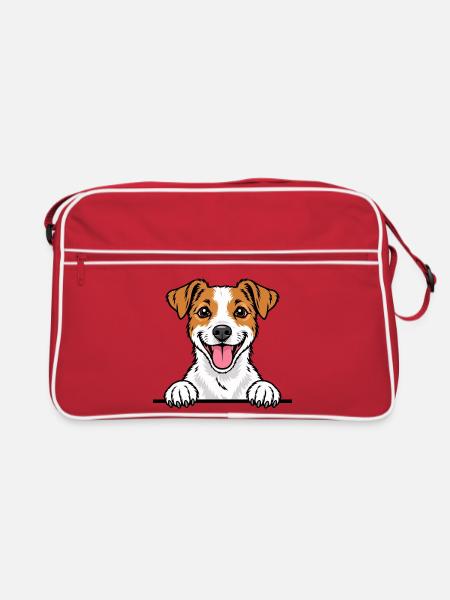 Jacky Terrier - Retro Tasche - Rot/Weiß