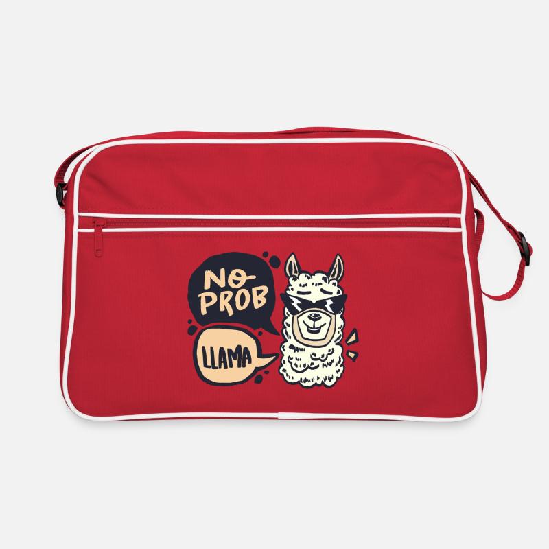 Lama Problem Alpaka Lustig Kamel no prob llama Retro Tasche