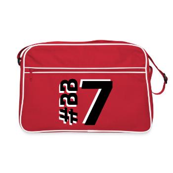 BB7-KARTON - Retro Tasche - Rot/Weiß - Vorne
