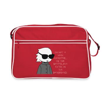 Extra mystérieux en arrière-plan - Sac Retro - rouge/blanc - Devant