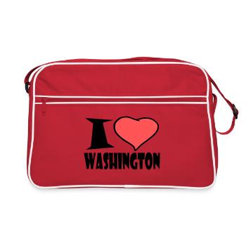 J'adore Washington - Sac Retro - rouge/blanc - Devant