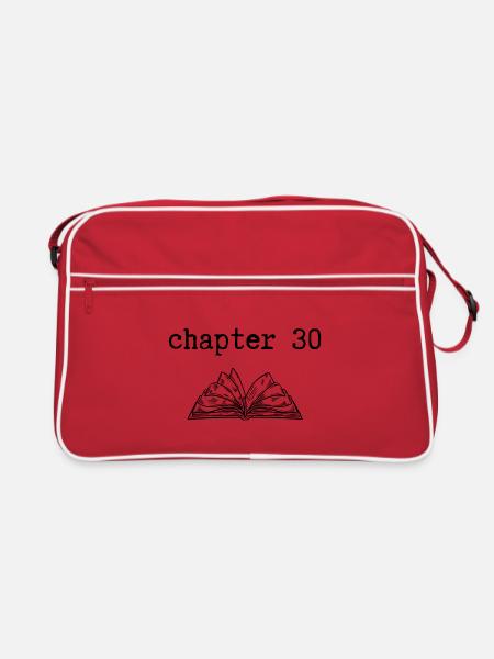 chapter 30 Geburtstag - Retro Tasche - Rot/Weiß - Vorne