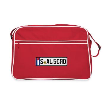 Plaque d’immatriculation de Cuba S-AL 5€Я0 - Sac Retro - rouge/blanc - Devant