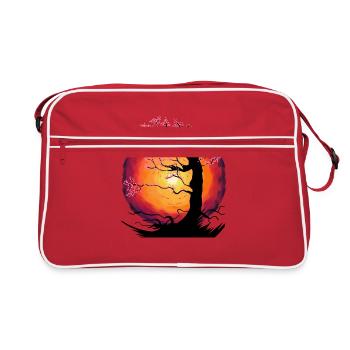 Tree Cherry Blossom Fantasy Cherry Blossom Asia Japan - Retro Bag - red/white - Front
