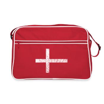 Danemark Drapeau danois Dannebrog Scandinavie - Sac Retro - rouge/blanc - Devant