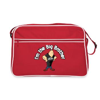 Brother Große Sicherheit - Retro Tasche - Rot/Weiß - Vorne